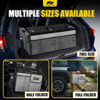 Car Trunk Organizer - 65L Collapsible Trunk Organizer with Lid, Sturdy Car Storage for SUV Auto Truck Van with Adjustable Straps and Non Slip Bottom (Gray)