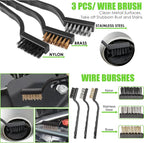 Green Windshield Cleaner Tool, 17Pcs Car Interior Cleaning Kit, Detailing Kit Interior Cleaner, Car Detailing Brushes, Cleaning Gel, Inside Cleaning Accessories for Trucks, SUVs, RVs Window