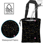 Car Trash Bag Hanging Black Cats Car Trash Can Waterproof Garbage Bag Hanging for Car Back Seat