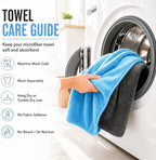 Car Drying Towel, Extra Large 48 x 24 Inch, 1400 GSM, Dual-Color | Twisted Loop Microfiber Towel for Cars - Absorbent Car Dry Towel and Car Wash Towel for Streak-Free, Paint-Safe Car Detailing