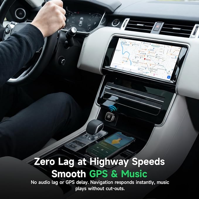Wireless CarPlay Adapter for iPhone, Auto Connect Smartphone to Car, Plug & Play Dongle for Daily Commuters, 2026 Upgrade Converts Wired to Wireless, No Delay for Navigation & Music