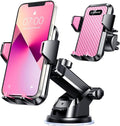 【85+LBS Strongest Suction & Military-Grade Ultimate Car Phone Mount【Patent & Safety Certs】 Cell Phone Holder for Dash Windshield Vent for iPhone 17 Pro Max Automobile Accessory Kits,Light Pink