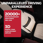 Front Car Seat Covers - Luxury Breathable Waterproof Faux Leather Car Seat Cushion Protectors with Lumbar Support, Universal Fit for Most 5 Seats Vehicles Sedans Hatchbacks Trucks, Black Beige