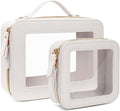 Travel Clear Makeup Bag Set, TSA Approved Cosmetic Bag Case with Zipper Portable Makeup Pouch Toiletry Bag Traveling Cosmetic Organizer Storage Bag Car Organizer Car Essentials
