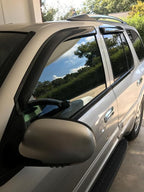 94839 4PCS Tape-On Side Window Wind Deflectors, Sunproof & Rainproof Rain Guards, Custom Fit Vent Deflectors Visors for 2012-2017 Toyota Prius V