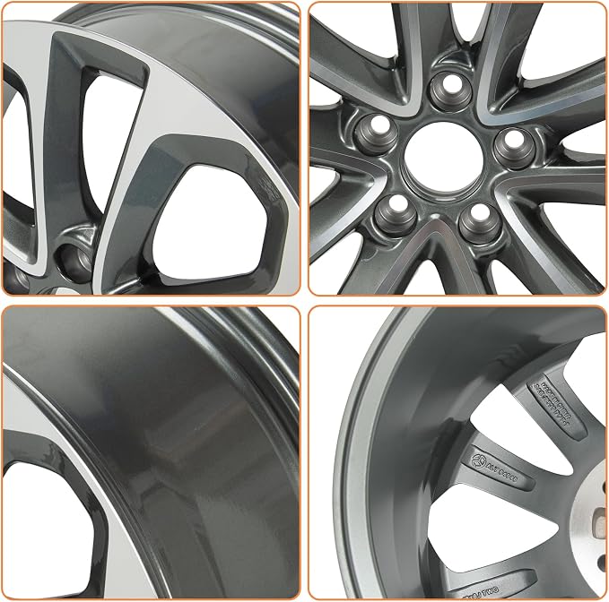 New 18x8" 18 Inch Premium Aluminum Alloy Wheel Rim Fits for 2013-2015 Honda Accord 64048A OEM Design, Alloy Replacement Wheel, Super Duty Car Rims Replacement, OE Stock Specs