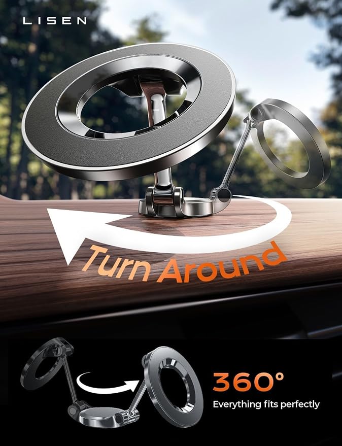 for MagSafe Car Mount 2 Pack, Classic Magnetic Phone Holder for Car, Car Phone Holder Mount, Dash Car Accessories Gifts for Women Men, for iPhone 17 Pro Max Air 16 15 14 13 12