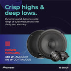 Z-Series TS-Z65CH 6.5” 2-Way Speakers (Pair) – 330W Max, Crisp Highs + Clear Vocals, Audiophile upgrade, add an amplifier for optimal performance
