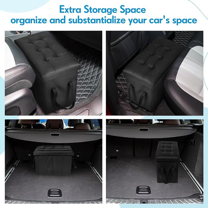 Car Back Seat Extender for Dogs up to 300lbs Car Seat Extender Back and Front Gap Filler with Storage Prevent Your Dogs from Falling Off(1 Pack)