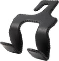 【2021 Upgraded】 Car Purse Hook, 2 in 1 Car Seat Headrest Hooks Durable Hanger Storage Holder Leather Organizer for Hanging Grocery Bags, 1 Pack, Black