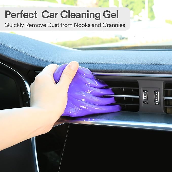 Car Cleaning Gel Detailing Kit - Automotive Dust Crevice Cleaner Slime for Auto Interior Detail Removal - Putty for Keyboard Cleaning and Car Accessories