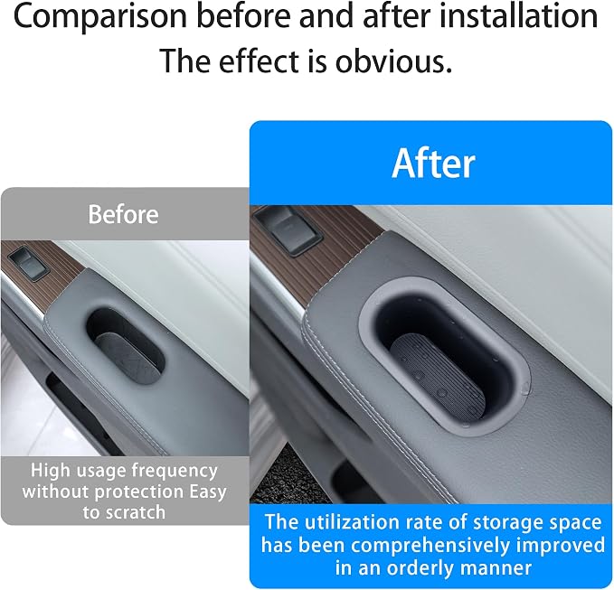 Car Door Organizer Tray for Sienna 2021 2022 2023 2024 2025 Front Door Side Storage Box Organizer Tray Pocket Armrest Container Interior Accessories for Sienna (2PCS)