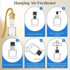 Car Air Fresheners, Coastal Blue Hanging Car Diffuser 2 Packs, Essential Oil Auto Odor Eliminator, Long Lasting Natural Scent, Car Aroma Freshener for Rearview Mirror