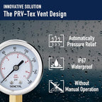 0-160 Psi Pressure Gauge, 2" Dial, 1/4 NPT Lower Mount, Waterproof, Stainless Steel Case, for Pneumatic Regulator Air Compressor RV Regulator Water Tire Pressure Test