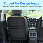 Back Seat Cover for Kids – 2 Mesh Pockets + 1 X-Large Storage Organizer, Waterproof Car Seat Back Protector for Vehicles, Protects Upholstery from Dirt, Mud & Scratches, Black (2)