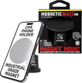 MobNetic Maxx MS - MagSafe Compatible Car Phone Mount w/ 90º Tilt, 360º Rotation & Durable Aluminum Build, Magnetic Holder for iPhone & Android Devices, USA Assembled - Black