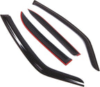 WD2-401 Dark Smoke 4 Pcs Set Window Visor (Outside Mount) Deflector Rain Guard Compatible with 2008-2010 Suzuki SX4 Crossover