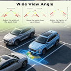 7" 2-Channel Truck Backup Camera Monitor kit No Lag Waterproof Induction Night Vision Reverse Camera + IPS Screen Rear View Monitor Vehicle Parking System for RV Bus Trailer Truck (49ft Video Cable)