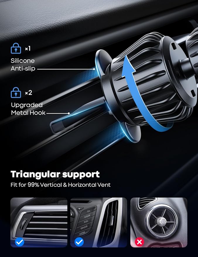 for MagSafe Car Mount - [20 Super Magnets] Magnetic Phone Holders for Your Car, Air Vent Phone Holder Car, HandsFree Cell Phone Holder Mount Accessories for Women Men fit iPhone 17 16 Pro Max