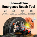 Sidewall Tire Repair Kit, Tire Puncture Repair Kit Portable Sidewall Emergency Repairs Tool Compatible with ATV UTV SXS Lawnmower Tractor RZR Talon KRX