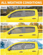 in-Channel Window Rain Guards Fit for Chevy Colorado/GMC Canyon 2015-2022 Crew Cab Extra Durable Window Deflectors Vent Visors Shades Car Accessories Visors Rain Guards -4 pcs