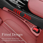 Car Seat Gap Filler 2-Pack, Universal Car Seat Gap Filler Organizer, Seat Gap Plug – Fills Gap Between Seat & Console (Red)
