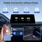 Wireless Carplay Adapter for iPhone Apple, 2026 Mini CarPlay Dongle, Plug & Play, No Delay, Convert Wired to Wireless Bluetooth Apple Carplay, with USB&USB-C, for iOS 10+ and 2016+ Cars,Silver