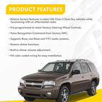 SWRGM-48 radio replacement interface retains Steering Wheel Control functionality and factory Chime features on select GM Class II vehicles with Bose Amplified & Non-Amplified Systems (2002-2013)