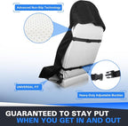 2 Pack Waterproof Towel Car Seat Covers, 1kg Heavy Duty 3-Layer Microfiber Sweat Protector, Non-Slip Machine Washable Universal Bucket Seat Covers for Cars, SUVs, Gym, Beach, Pets, Black