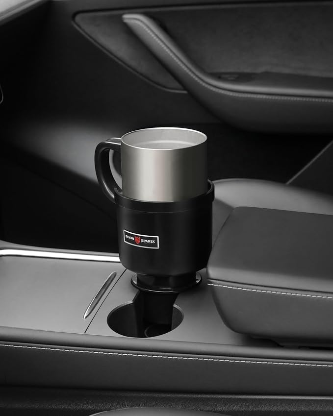 Upgraded Car Cup Holder Expander Adapter with Offset Adjustable Base, Compatible with Yeti 14/24/36/46oz Ramblers, Hydro Flasks 32/40oz, Other Large Bottles Mugs in 3.5"-4.0", 2 Pack