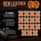 Wonder Wafers 75 Count Air Fresheners Individually Wrapped, New Leather Fragrance