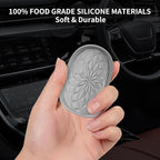 ME.FAN Car Cup Coaster [4 Pack] Silicone Car Coasters/Cup Mats - 2.75In Universal Non-Slip Recessed Car Interior Accessories - Car Cup Holder Insert Coasters Light Grey