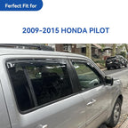 Window Visors Rain Guards Shield for Honda Pilot 2009-2015, Out-Channel Window Vent Wind Deflectors Visors Shades for 09-15 Pilot