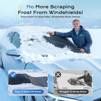 Coverado Windshield Cover for Ice and Snow, Duable 600D Oxford Fabric Waterproof Heavy Duty, Winter Windshield Frost Protector for Most Cars, SUVs, Trucks, Medium (67' x47'')
