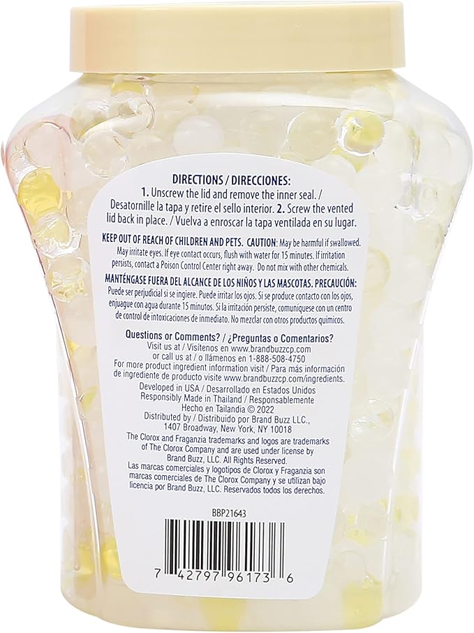 Fraganzia Crystal Beads Air Freshener, Long Lasting Room Deodorizer and Odor Eliminator Gel Beads to Freshen Home, Car, or Office, Coconut Colada Scent, 12 Fl Oz