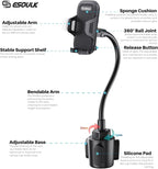 Cup Holder Phone Mount 15 Inch Adjustable Gooseneck Arm for Car | Adjustable long arm and stable cup holder base keep your phone secure, easy to reach, and clear to view while driving