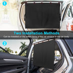 Car Window Shades, 2 PCS Magnetic Double Layer Auto Sun Shade for Side Windows Privacy Full Covers/Half Shade Options Back Car Window Curtains for Baby Protection