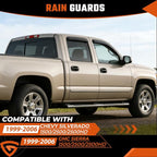 Rain Guards Fit for 1999-2006 Chevy Silverado/GMC Sierra 1500/2500/2500HD Extended Cab, Tape-On Extra Durable Side Window Sun Rain Guard 2006 Silverado/Sierra Visor Deflectors Black 4 PCS