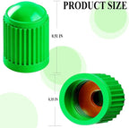 15PCS Tire Valve Stem Caps, Corrosion Resistant, with O Rubber Ring, Airtight Seal Heavy Duty Dustproof Tire Valve Stem Covers for Cars, SUV, Trucks, Bikes, Motorcycles, Bicycles(Green)