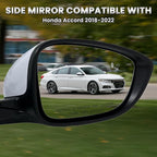Right Passenger Side Mirror Compatible with 2018-2022 Honda Accord LX Sport Power Glass | Heated | with Blind Spot | Manual Folding Repalces HO1321329 (7Pins-Pearl White)