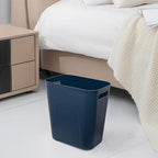 Plastic Small Trash Can Wastebasket, Garbage Container Basket for Bathrooms, Laundry Room, Kitchens, Offices, Kids Rooms, Dorms, 3.5 Gallon, Navy Blue, 2 Pack | Compact Sturdy Garbage Can for Bathroom, Laundry Room, Kitchen, Office, Kids Room, D...