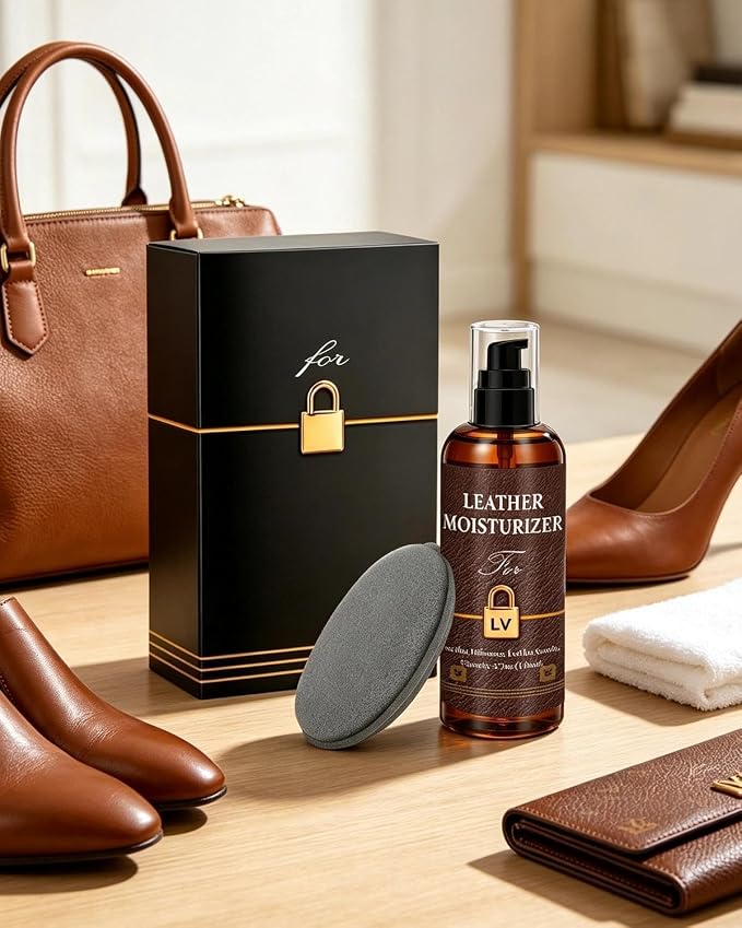 Leather Moisturizer Conditioner Kit for Louis Vuitton, Deep Nourishing Care for LV Bags, Prevent Dryness and Cracking, for Wallets, Purses and Other Luxury Bags