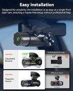 N2X 2.7K Dash Cam Front and Inside, 5G WiFi Dual Dash Camera for Car with HDR IR Night Vision, STARVIS 2, GPS, 2.5K/60FPS, G-Sensor, 24/7 Parking Mode, Voice Control, Support 512GB Max