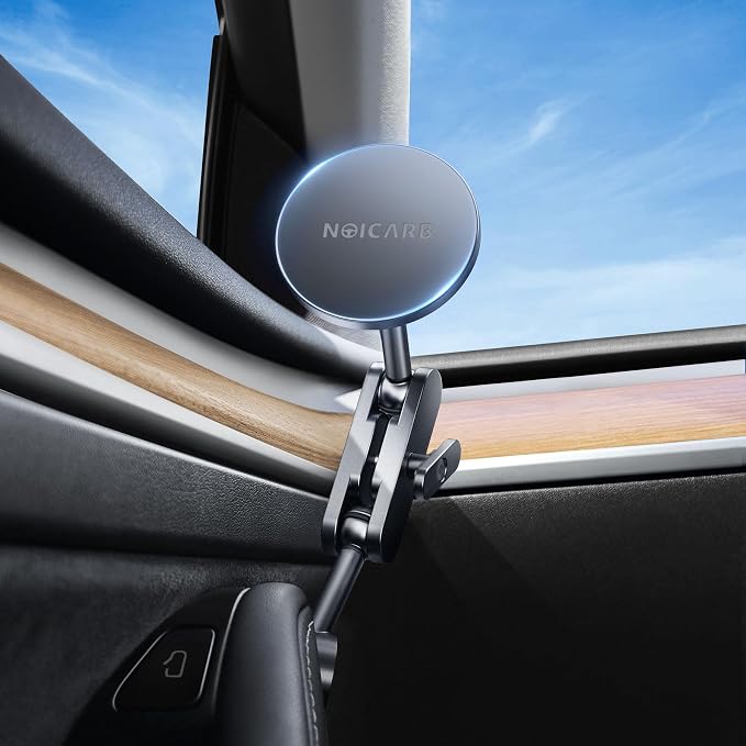 for Tesla Phone Mount,for Mag-Safe Door-Install Phone Holder, Compatible with Model Y (2026-2019) & Model 3 (2023-2017), Magnetic Car Phone Mount for iPhone 17/16/15/14/13/12, Tesla Accessories