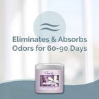 15oz Gel Odor Eliminator - Absorb & Remove Strong Odors from Pets, in Bathrooms, Basements, Garage, Cars, RVs & Boats - Eliminate Tough Odors with Essential Oils (Vanilla Lavender, 2-Pack)