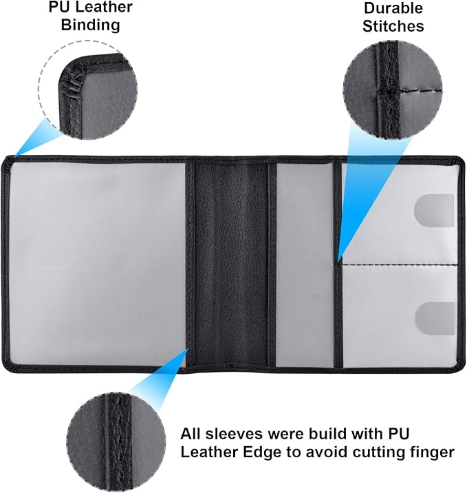 Car Registration and Insurance Holder, Vehicle Glove Box Car Organizer Men Women Wallet Accessories Case for Cards, Essential Document, Driver License, Black