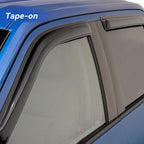 Window Visors Rain Guards for 2019-2025 Dodge Ram 1500 Quad Cab (New Body Style), Window Vent Wind Deflectors Visors Shades for 19-25 Ram 1500 (2 Full-Size Doors, 2 Half-Size Doors)