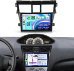 4G+64G Android 15 Car Stereo for Toyota Yaris Vios 2007-2014, 10.1" IPS Touch Screen Radio with Wireless Carplay Android Auto GPS Navigation/32 EQ/Bluetooth 5.0/5Ghz WiFi/AHD Backup Camera/SWC