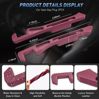 Car Seat Gap Filler 2Pack, Inserts Between Seats Console with Organizer Storage Upgraded Phone Holder Side Seat Gap Fillers Cars Front Seats Fill Plug Car Essentials for Vehicle SUV Truck (Wine Red)