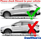 GrandWheel Window Deflectors Smoke Tinted Tape-On Side Window Vent Visor Deflectors Rain Guards Compatible with Escape 2020-2026 - 6pcs. GW0242
